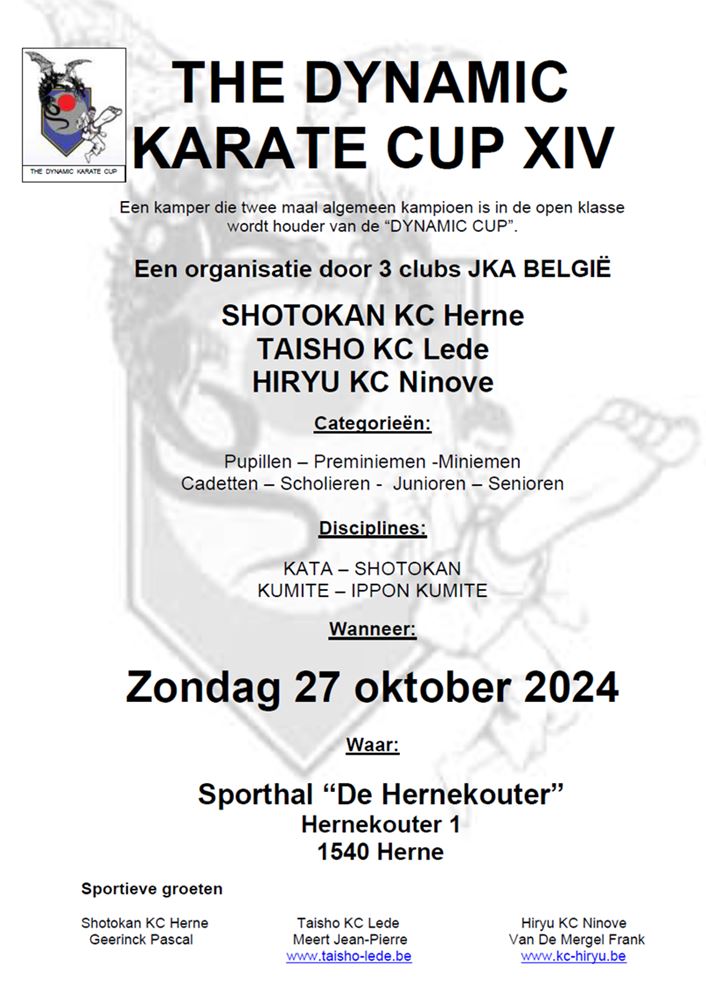 Affiche Dynamuc cup 2024 27 oktober